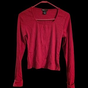 Metrostyle Bold Red Long Sleeve Tee